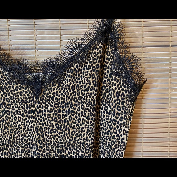 Micheal Kors slip dress, animal print, lace trim - Picture 2 of 15